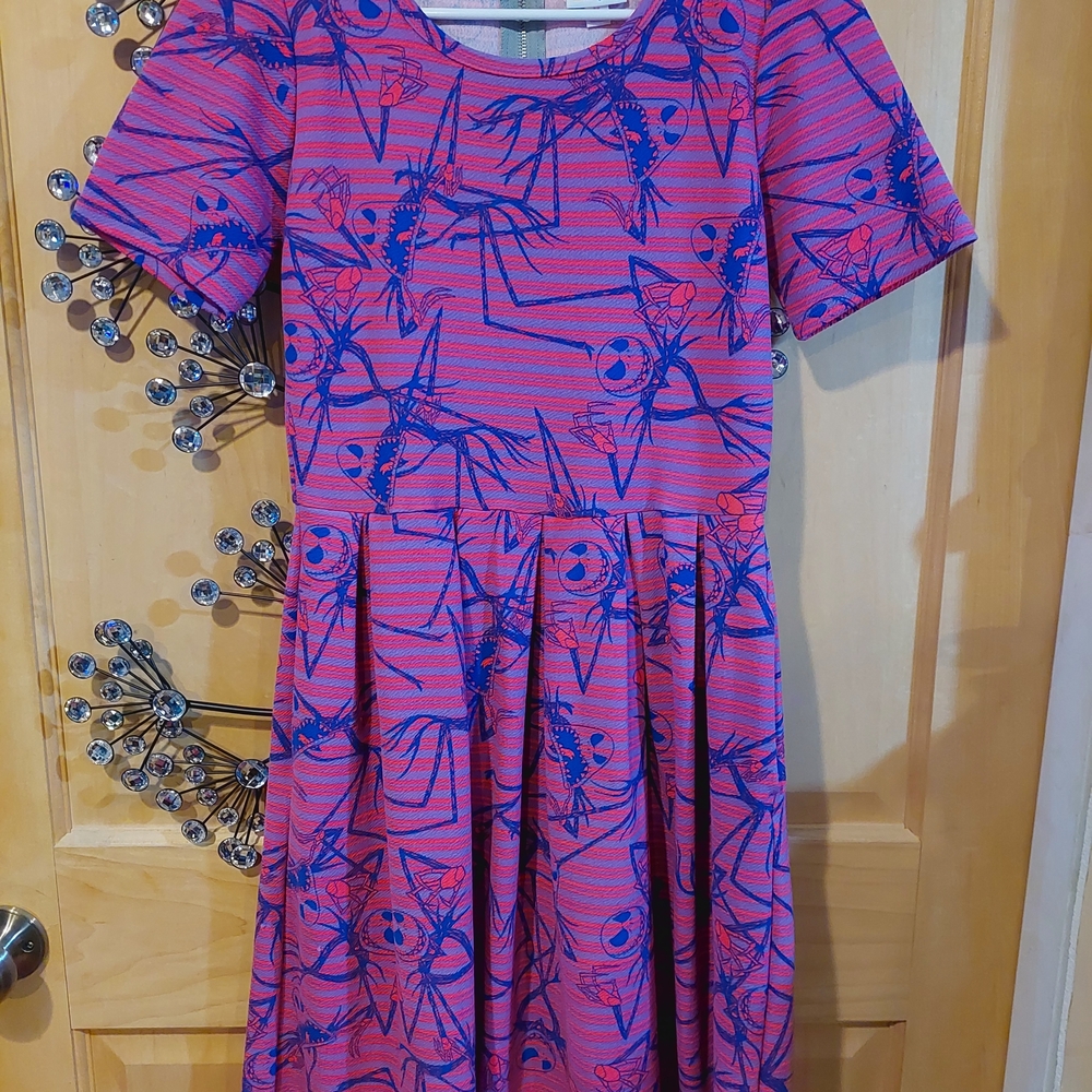 LuLaRoe "Amelia" Nightmare before Christmas Jack dress with pockets